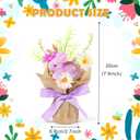 Dlerom 4 Pcs Easter Centerpiece Table Decorations Mini Artificial Easter Potted Plants Arrangement with Flowers Eggs Rabbits for Spring Home Desktop Farmhouse Party Decor