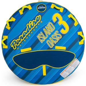 Paradise Water Sports - Oasis Towable Tube for Boating - 1 and1-3 Riders (Blue / Yellow)