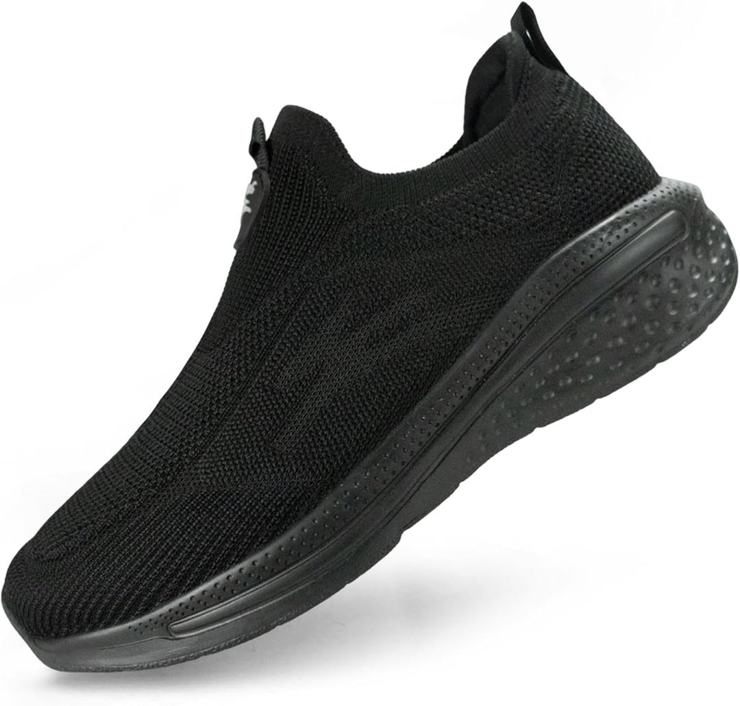 Women's Walking Shoes Lightweight Comfort Workout Casual Non Slip Fashion Sneakers (9, Black)