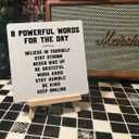 Positive Energy Decor Sign, Inspirational Decor for Office Home Room, Positive Office Desk Decor, Positive Inspirational Gifts for Women Men, Motivational Gifts, 8 Powerful Words For The Day