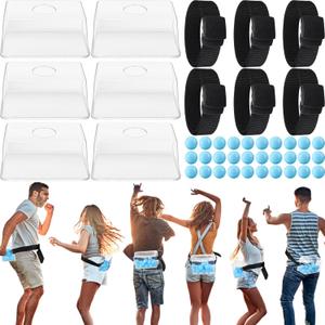 Vinsot 6 Sets Baby Shower Games Bridal Funniest Baby Shower Play, Interactive Shaking Balls for Boy or Girl, Table Tennis Twerk Game (Blue)