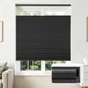 Joydeco No Drill Blackout Cordless Cellular Shades, 34" W x 64" H, Black
Top Down Bottom Up Blinds, No Drill Installation, Thermal Insulated and UV Protection for Home & Office