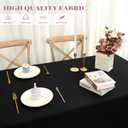 YMHPRIDE 10 Pack Black Tablecloths for 6 Foot Rectangle Tables 60 x 102 Inch - 6ft Rectangular Bulk Polyester Fabric Washable Cloth Cover for Wedding Party Banquet Buffet Restaurant