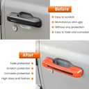 Door Handle Inserts Cover Trim+Tailgate Handle Cover for 2018-2024 Jeep Wrangler JL JLU Sports Sahara Freedom Rubicon Unlimited Gladiator JT 2-Door & 4-Door Exterior Accessories (Orange 5PCS)