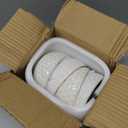 LE TAUCI Small Bowls 12 OZ, Ice Cream Bowl, Ceramic Embossment Stoneware Bowl, Bowls Set for Dessert, Fruits, Side Dishes, Suit For Housewarming - 4.5 Inch, Set of 4, Arctic white