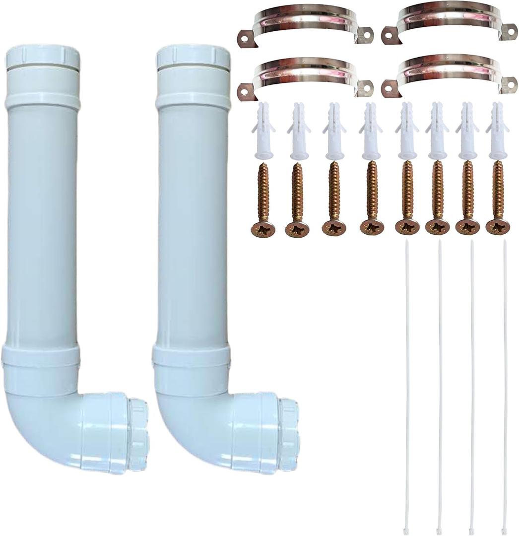 Automatic Chicken Waterer-Hanging PVC Poultry Watering System for Coops, DIY Kit for Hens, Ducks, Rabbits, and Small Animals (2 Pack)
