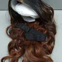 Synthetic 13x4 HD Lace Front Wigs Pre Plucked 26 Inch Long Wavy Ombre Burgundy with Black 100% Futura Premium Lace Wigs For Black Women Ready to Wear Daily Party Use