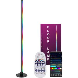 YOSION Smart RGB Corner Floor Lamp, 5.3FT Height LED Standing Lamp with APP/Remote Control, for Living Rooms, Bedrooms, and Gaming Rooms