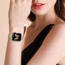 MioHHR Slim Metal Band Compatible with Apple Watch Band 42mm(Series 11 10) 41mm(Series 9 8 7) 40mm(Series 6 5 4 SE3/2/1) 38mm(Series 3 2 1),Stainless Steel iWatch Bands for Women,Silver/Gold