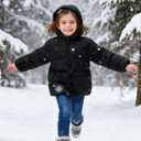 Vieille Toddler Winter Coat Girls Boys Puffer Jacket Lightweight Kids Down Alternative Outerwear 3 Years (Black)