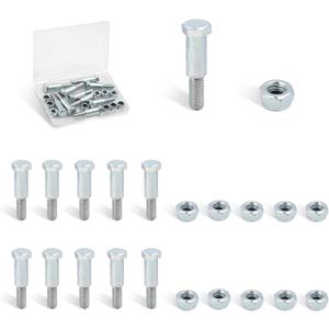 Motorcycle Handlebar Lever Pivot Bolt in Low Carbon Steel Material,M10 Hex Head,M6 Threading,Overall Lenght 36mm,Compatibel with 22mm Handlebar Brake Master Cylinder,Pack of 10