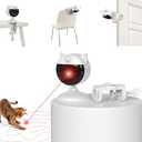 Potaroma Smart Sensor Cat Laser Toys Interactive, Motion Activated Truly Random Trjajectory, Clamp Design, Automatic Chargeable Kitten Toy Indoor Exercise, Cream White