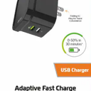 ZGear® Adaptive Fast Charge Wall Charger with 2 USB Ports