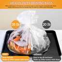 ARATHA Turkey Brining Bags, 26"22", 2 Pack, Double Zip Lock Thicker Brine Bags with 2 Cotton Strings, Extra Large Brining Bag Fits for Turkey, Chicken, Beef, Fish, Lamb, Pork, Holds Up to 35LB