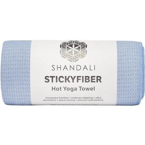 Shandali Hot Yoga Towel - Mat-Sized, Microfiber, Super Absorbent, Anti-Slip, Injury Free, 24" x 72" - Best Bikram Yoga Towel - Exercise, Fitness, Pilates Gear (Standard, Forgetmenot)