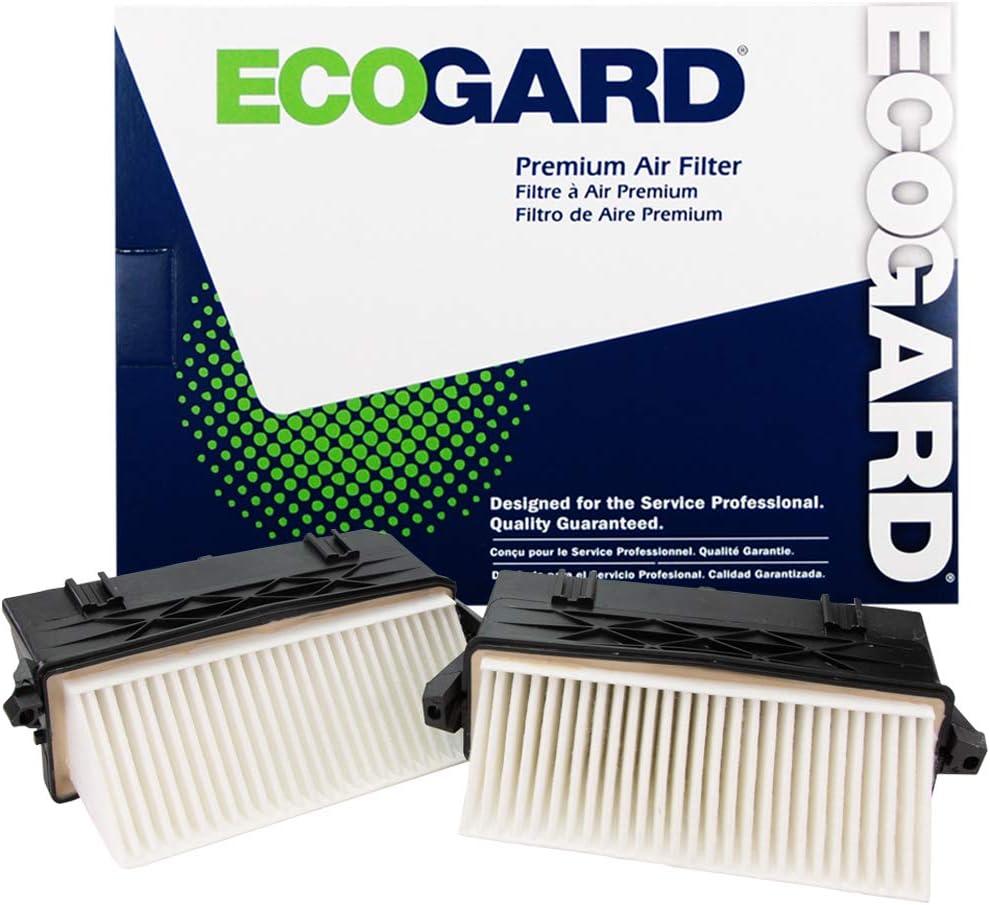 ECOGARD XA11843 Premium Engine Air Filter (Set of 2) Fits Mercedes-Benz ML350 3.0L DIESEL 2012-2015, GL350 3.0L DIESEL 2013-2016, S350 3.0L DIESEL 2012-2013, GLS350d 3.0L DIESEL 2017