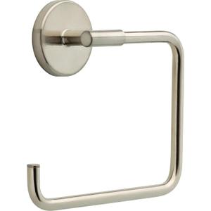 Delta Trinsic (1-Pack) Hand Towel Holder Brilliance Stainless Steel Towel Racks for Bathroom Wall Square Towel Ring Holder for Bath Towel Hanger for Kitchen, Bathroom Accessories 759460-SS (2 x 6.41 x 2 Inches)