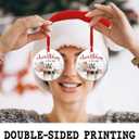 2 x Farmhouse Christmas Ceramic Ornaments - Holy Cow, Goat, Chicken Farmhouse Animals Decoration Hanging Tree - Merry Xmas On The Farm Ornament