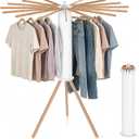 Tripod Foldable Clothes Rack,Garment Rack Portable with Collapsible Design | Drying Rack Clothing with No-Tool Assembly, Freestanding Laundry Drying Rack, pace-Saving for Bedroom, Laundry Room,Balcony