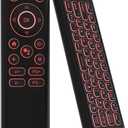 iPazzPort Air Mouse & PC Remote Keyboard: Bluetooth & 2.4G Backlit, Rechargeable Aluminum Alloy Design, Compatible with Laptop, Android TV Box, HTPC