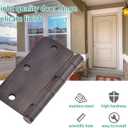 6 Pack Door Hinges, 3.5 x 3.5 Inch Oil Rubbed Bronze Hinges for Wood 1/4'' Radius Corners Interior Hinges, 3 1/2 Inch Door Hinges for Residential Doors