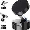 Vacuum Suction Magnetic Phone Holder, Upgraded Suction Cup Phone Holders, Magnetic Car Phone holders for phone and All Smartphones, Portable Phone Holder Mount for Gym/Mirror/Smooth Surface, Black