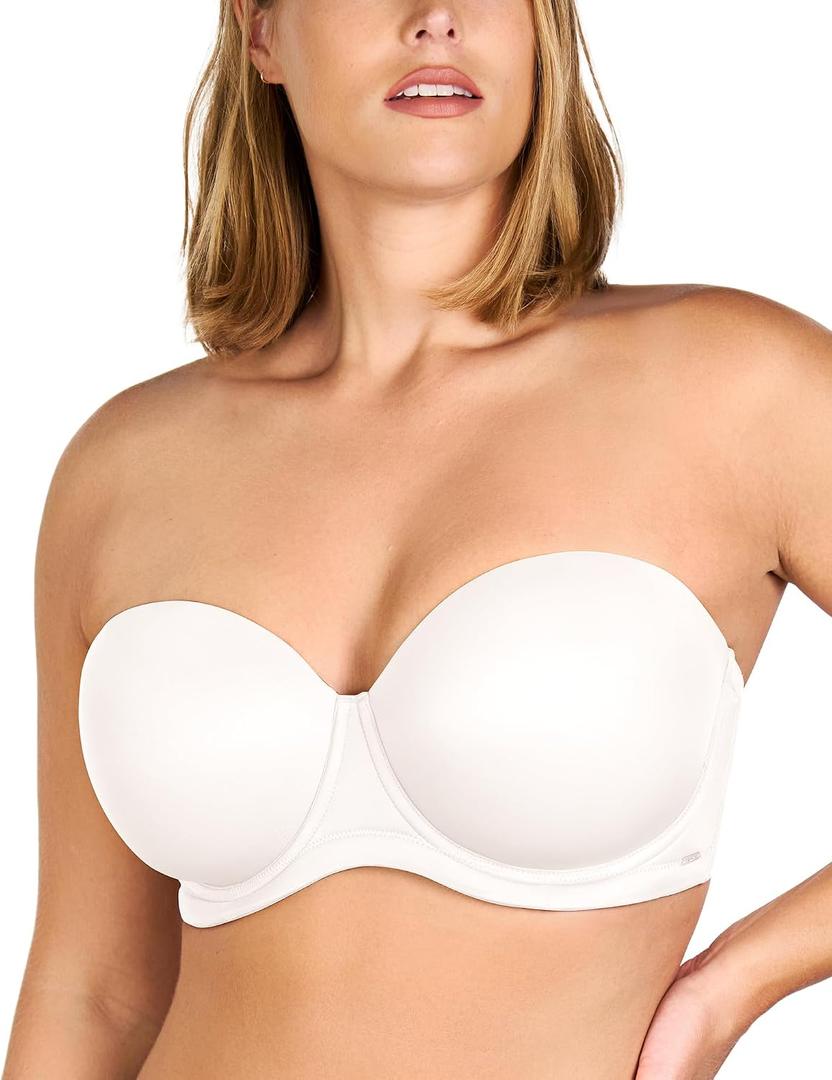 HSIA Strapless Bras for Women Large Breasts Non Slip Full Coverage Underwire Supportive Multiway Strapless Bra Plus Size,36i