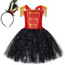 Tutu Dreams Circus Costume for Girls 1-10Y with Circus Headband Chrsitmas Gifts Birthday Party, Size M