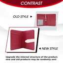 5 x Passport Holder with Airtag for Women/Men,Airtag Passport Wallet for Travel,Cute Passport Holder Rfid Blocking,Travel Wallet for Cards Passport Cover Case (Wine red)