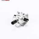 RCAWD Front Diff Set Aluminum Diff Case and Steel Differential Gear and Outdrive for 1-10 Losi Baja Rey Rock Rey Upgrade Parts (Silver)
