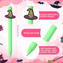 3 x 12 Pieces Halloween Witch Party Favors Witch Hat and Crown Ballpoint Pen Colorful Witch Retractable Gel Ink Pen for Office Home Halloween Favos Goody Bag Filler Rewards Supplies