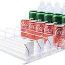 Drink Organizer for Fridge-White Automatic Pusher Glide,12oz 16oz 20oz-Soda Dispenser for Fridge-Holds up to 30 Cans (38CM)