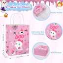 Konsait 16 Pack Halloween Boo Bags, Pink and Blue Ghost Gift Bags with Handle, Cute Halloween Bag for Trick-or-Treat, Parties, Birthday