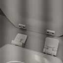 HIGHCRAFT Premium Elongated Toilet Seat with Adjustable Hinges & Quick Removal Mechanism - Molded Wood Toilet Seat - Fits Standard Elongated Toilets - Oval Seat in White