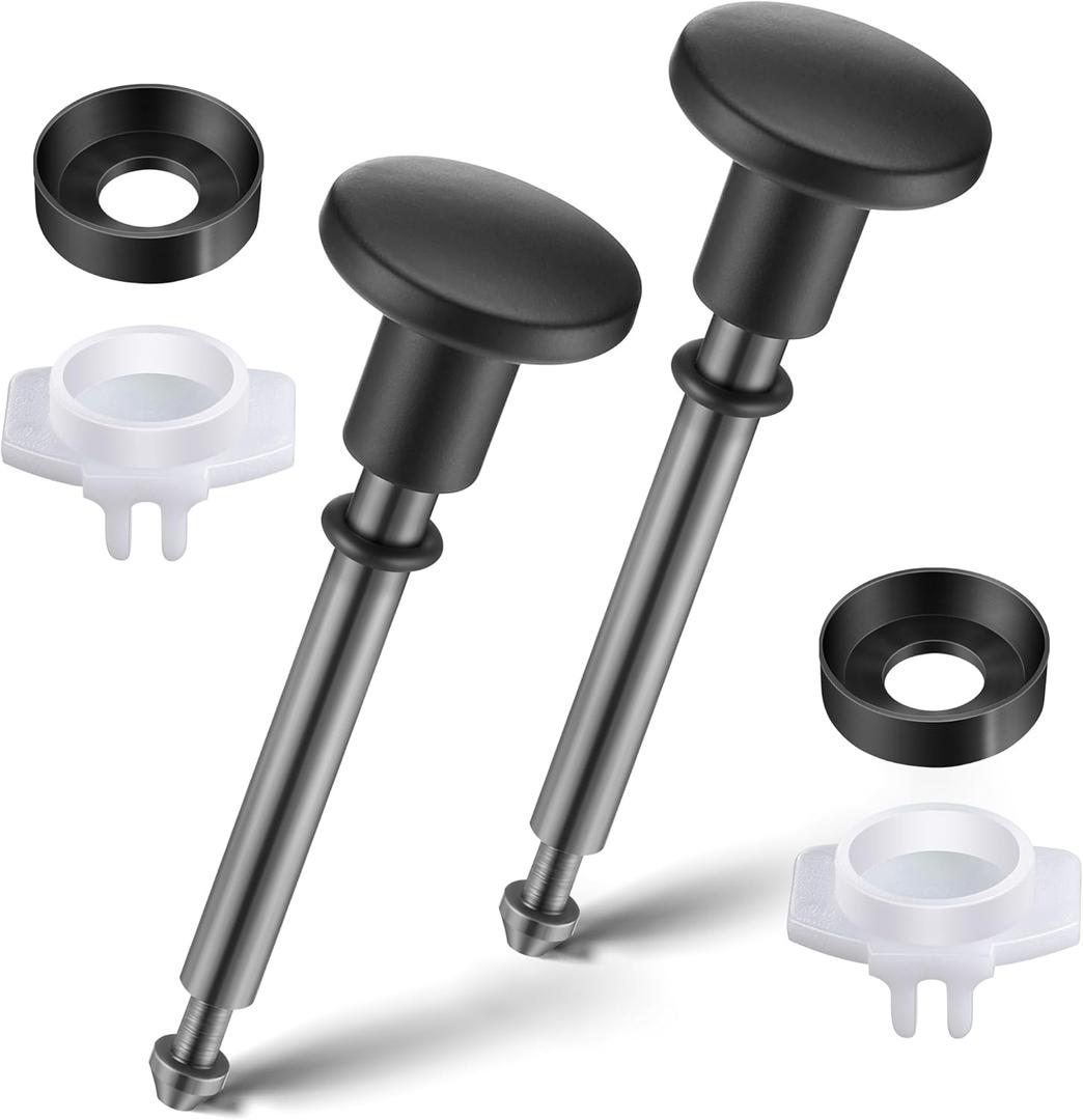 Enhon 2 Set Tub Spout Diverter Repair Kit, Includes 2 x Diverter Valve Stems, 2 x Cup Seals and 2 x Gates, Bathroom Shower Bathtub Leaky Faucet Repair Replacement Parts(Matte Black, Classic)