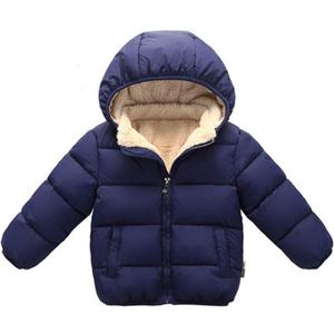 Toddler Baby Hooded Down Jacket Boys Girls Kids Thicken Warm Winter Coat Outerwear 1-7t (18-24 Months, Navy)