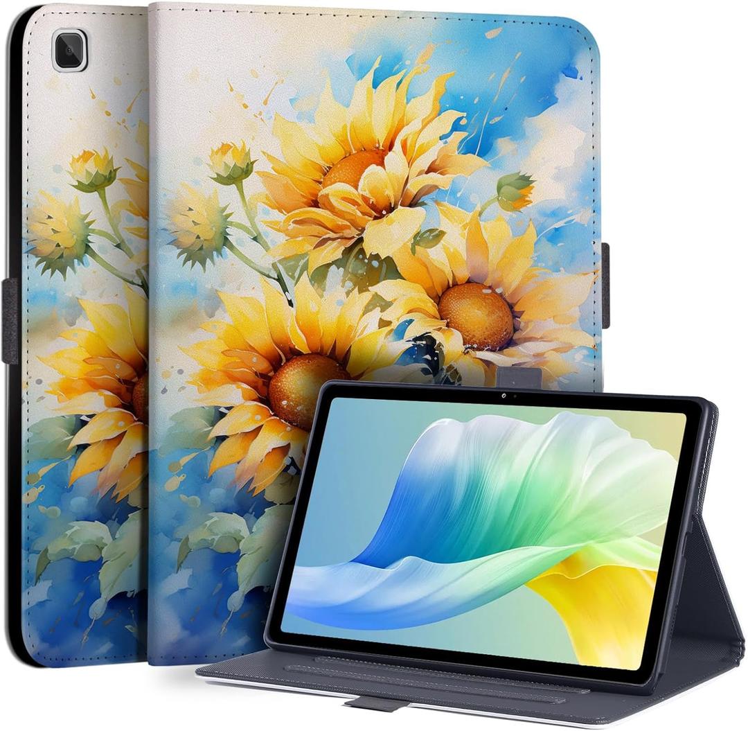 Case for Samsung Galaxy Tab a7 Lite 8.7 Inch, Multi-Angle Viewing Smart Stand Back Cover with Magnetic Clasp for Galaxy Tablet a7 Lite 8.7" 2021 (SM-T220/T225/T227), Sunflower
