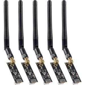 5pcs Wireless Transceiver Module 2.4G 1100m NRF24L01+PA+LNA in Antistatic Foam for ArduinoIDE Compatible with Antenna