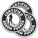 2 x 314PI (3pcs) Broom Pusher Certified Sticker, Hard Hat Sticker, Helmet Sticker, Water Assitant for Laptop, Phone, Kindle Sticker, Contruction Stickers, Lineman Stickers, Hard Hat Stickers (Size 2")