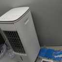 Evaporative Air Cooler, 25 Inch Swamp Cooler Air Conditioner w/Double Tanks, 7H Timer, 16ft Remote, 3 Ice Packs, 70 Oscillation, 3 Speeds & 2 Modes, 60W Portable Windowless Air Conditioner