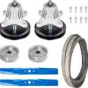 42” Deck 618-06976 Rebuild Kit Fit for Cub Cadet XT1-LT42 XT2-LX42 KH XT2-LX42 KW Craftsman T8000, Includes 2 Spindles 918-06976, 2 Idlers GY22082 756-05034, 2 Blades 742-04308, 100" Belt 754-05021