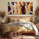 Hue7Art Abstract Canvas Wall Art Modern Colorful Abstract Painting Contemporary Figurative Artwork for Living Room Bedroom Office Apartment Wall Decor 24x48 Inch