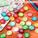 1-31 Magnetic Numbers Colored Glass Calendar Magnets for Whiteboard Dry Erase Board Fridge Schedule Refrigerator(Dark Color,0.98",Numbered)