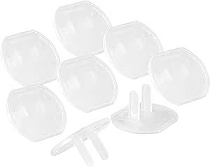Pack of 24 Clear Plastic Plug Protectors, Outlet Covers for Child Safety Plugs