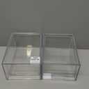 STORi Audrey Stackable Clear Bin Plastic Organizer Drawers | 2 Piece Set | Organize Cosmetics and Beauty Supplies on a Vanity | Made in USA (4.5" Tall)