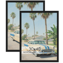 YiTanli  30x40 Picture Frame, for 30x40 in Posters and Art Prints, Horizontal or Vertical Wall Mounting, Black 30x40 Poster Frame, 2 Pack.