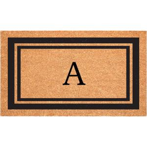 Calloway Mills 152962436A Black Border 24" x 36" Monogram Doormat, (Letter A)