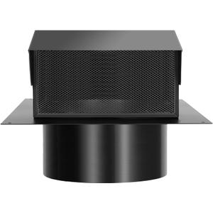 4 Inch Roof Vent Cap,Roof Vents with Damperand Grille That,Removable Roof Vent,4'' Exhaust Vent Wall Vent for Ventilation System,Black