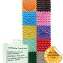 Massage Puzzle Floor Mats - Orthopedic Game Mat for Kids, Sensory Play, Interlocking Floor Tiles, Childrens Play Mats, Game Mat Se (Morning Miracle)