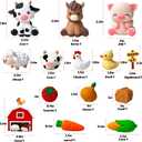 Farm Animal Cake Toppers 15PCS Animal Cake Toppers Include Cute Cow,Chicken,Horse,Pig,sheep,Farm Birthday Decorations.